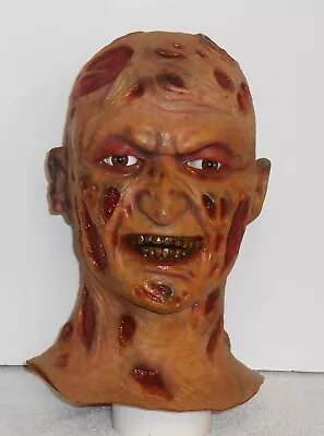 Nightmare On Elm Street FREDDY KRUEGER MASK Slasher Horror Halloween Head W/Eyes • £52.23