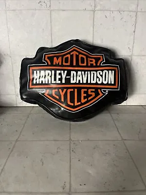 Harley Davidson Pillow MotorCycle Logo Vinyl PVC Stadium Seat Cushion 2008 • $20