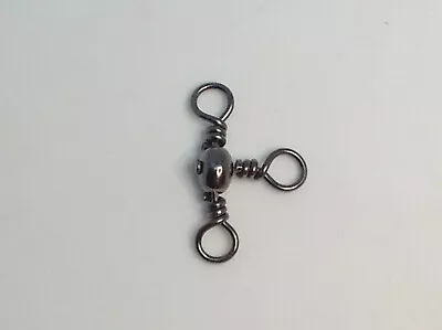 30 X 2/0 Crossline Barrel Swivel 3 Way Black Nickel Fishing Tackle Free Postage • $8.99