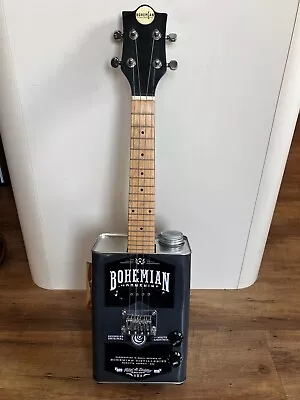 Bohemian Moonshine Oil Can Ukulele Guitar - Wall Display Decor • £20