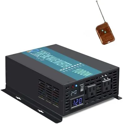 Solar Power Inverter 1000W 48VDC To 120VAC Pure Sine Wave Inverter Car Off-Grid • $189