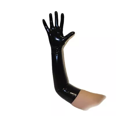 Latex 100%Rubber Five-Fingers Over Elbow Mitten Compression Molded Gloves S-XL • £2.69