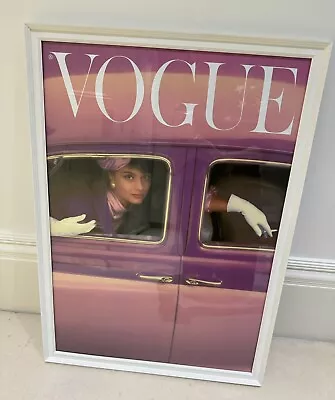 Vogue Magazine 1957 Cover Profesionally Framed Poster “Autumn Fuchsia” • £20