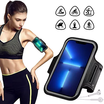 Gym Workouts Waterproof Sport Arm Case Holder Running Armband For IPhone 14 13 8 • $12.67