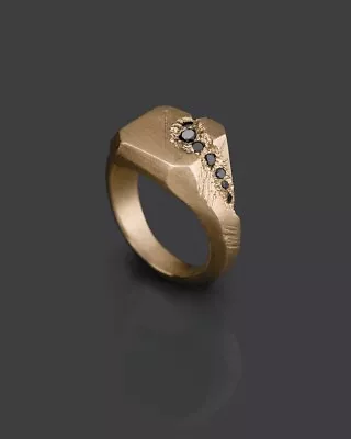 Handmade Vintage Black Onyx Men's Ring 14k Gold Signet Ring Gift For Him • $82.93