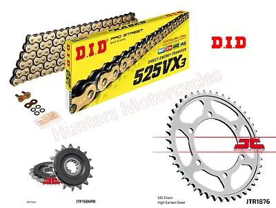 Yamaha YZF R6 (2006 To 2018) DID Gold X-Ring Chain And JT RB Sprocket Kit Set • $128.77