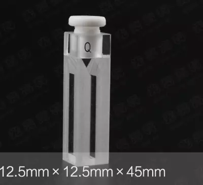 1mm-5mm Fused Quartz Cuvette LabOptical With Round Square Teflon Lid 4 Windows • $34.58