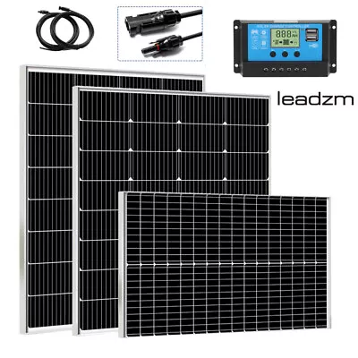 50W 100W 120W Mono Solar Panel Kit 18V Off Grid RV Power Caravan Charger Boat • £45.99