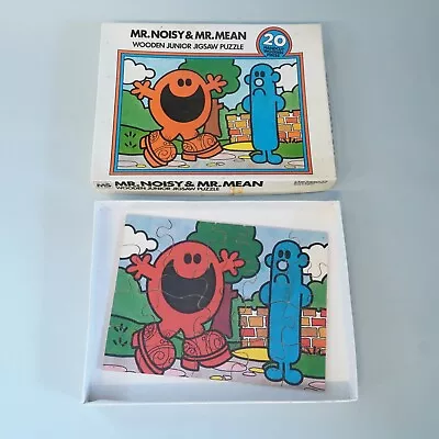 Vintage 1979 MR MEN Jigsaw Puzzle : Mr Noisy & Mr Mean - 20pc Ref: 951 MS • £4.99