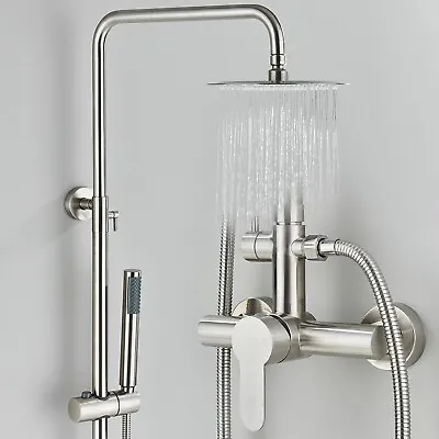 Stainless Steel Shower Faucet Bathroom Shower Combo Set With Handheld Spray • $59.49