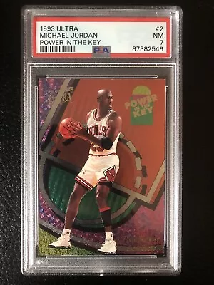  1993 MICHAEL JORDAN Fleer Ultra Power In The Key PSA 7 • $49