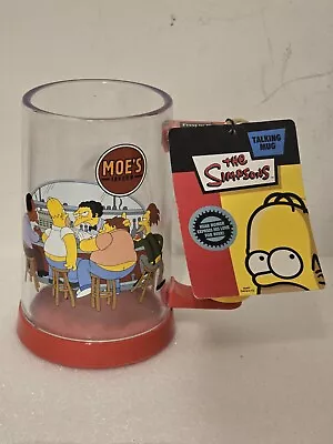 2007 THE SIMPSONS Moe’s Tavern Plastic Mug Talking Duff Beer Handle NWT NEW • $19.95