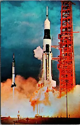 Postcard Posted 1968 Mercury Redstone  John F Kennedy Space Center N A S A [nn] • $4.65