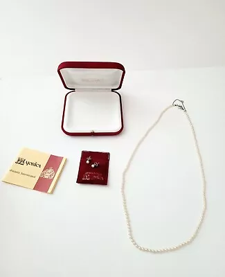 Vintage Majorica Necklace And Earrings Set Includes Case • $50