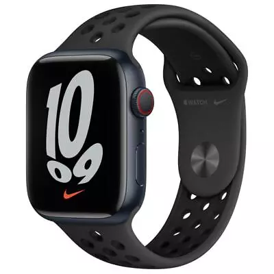 Apple Watch Series 7 GPS & LTE 45mm - Anthracite / Black Nike Sport Band • £185