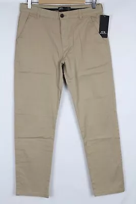 Oakley Men's Allday Chino Pants Straight Leg Rye Brown • $38.24