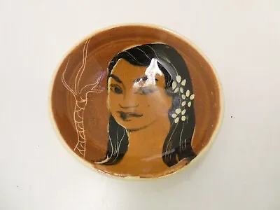 Australian Pottery Native Island Girl Dish Hand Painted -signed Martin Boyd • $38