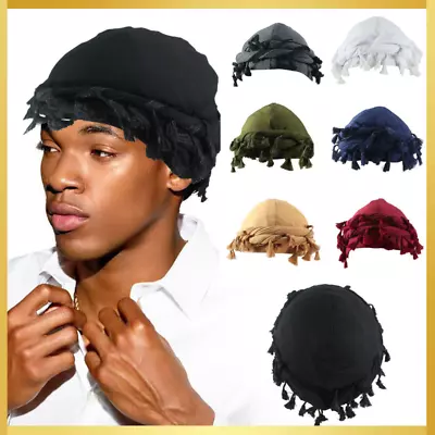 Turban Durag For Men Unisex Satin Silk Lined Elastic Turban Head Wrap Head Scarf • $10.99