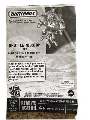 Matchbox Mega Rig Shuttle Mission Set Instructions Booklet  • $14.99