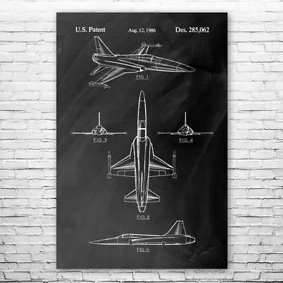 F-20 Tigershark Patent Poster Print 12 SIZES Air Force Art Jet Pilot Gift • $46.95