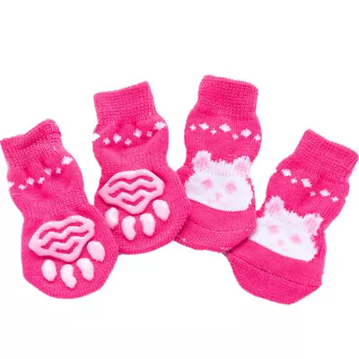 4PCS Sock Waterproof Anti-slip Socks Outdoor Dog Dog Shoes Puppy Pet Boots Knits • $2.94