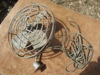 1930s 7  Hadees Caged Metal Fan Cooling And Defroster Dash Or Steering Column • $70