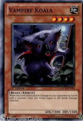 ORCS-EN093 Vampire Koala Common 1st Edition Mint Yu-Gi-Oh! Card • £0.99