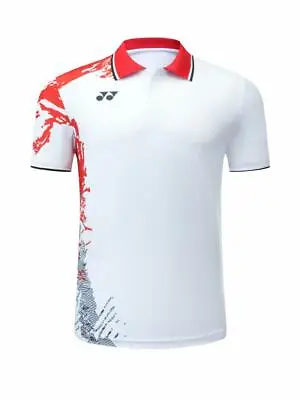 Yonex Men's Badminton T-Shirts Tennis Clothes Polyester Breathable Sport Tops • £12