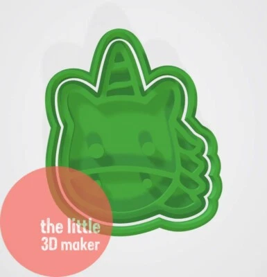 $8.95 • Buy Unicorn Cookie Cutter Stamp Fondant Embosser