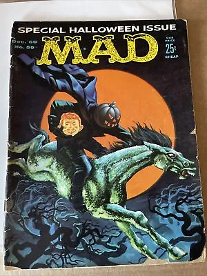 MAD Magazine #59 Halloween Cover Dec 1960 Semidetached BARGAIN Shipping Included • $29.90