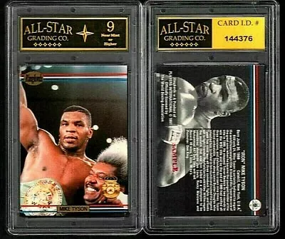 Scarce Mike Tyson Boxing 1991 Ringlords Sample Card Graded ASG 9 NM Don King • $139.50