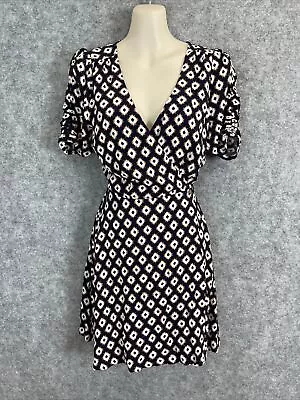 $27.97 • Buy Tigerlily Women's Designer Boho 70s Print Wrap Rayon Empire Mini Dress 6/XS (42)