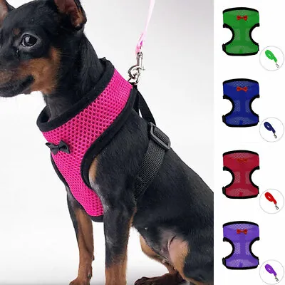 Hot Adjustable Pet Control Harness Collar Safety Strap Mesh Vest For Dog Puppy • $0.73