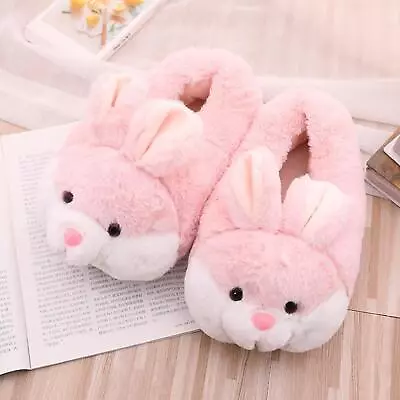 2 X Women Cartoon Rabbit Plush Slippers Comfortable Casual For Bedroom Hotel • $30.89