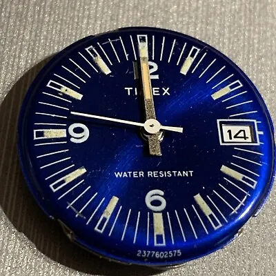 Vintage Timex Medical PULSOMETER Watch-very Rare Blue Dial Movement Parts Repair • $18.79