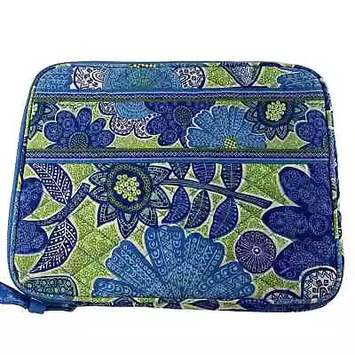 Vera Bradley Tablet Ipad Case Padded Quilted Doodle Daisy Blue Green Floral • $14.99