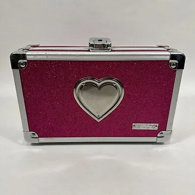 Vaultz Embossed Hot Pink Glitter Heart Supply Pencil Box Case - No Key • $14.99