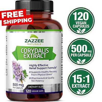 $21.97 • Buy Corydalis Extract 500 Mg 120 Veggie Caps 15:1 Extract Extra Strength Pain Relief
