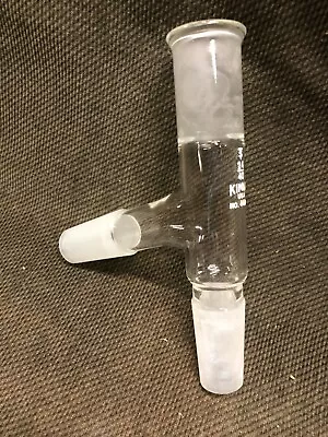 $16.99 • Buy Kimax Glass Angle Vacuum Connecting  T  Adapter Tube 24/40 Jts