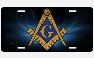 Masonic Space Freemasonry Blue Universe Aluminum License Plate Car Front 6 X12  • $10.99