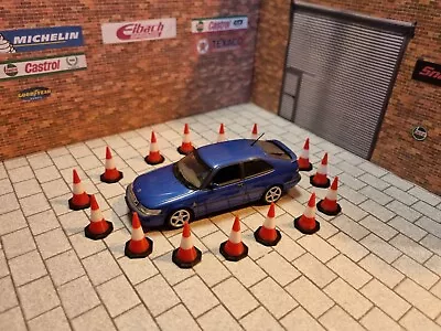 Large Traffic Cone X15 1/43 Scale Models Cars Garage Diorama 3d Printed O Gauge • £7.50