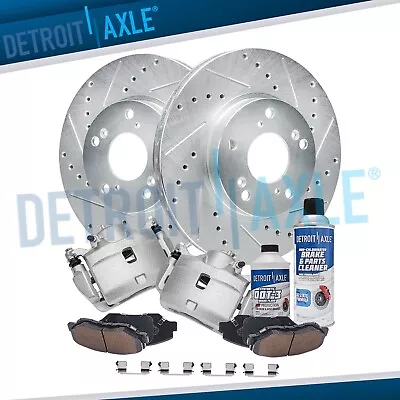 Front Drilled Rotors + Brake Calipers And Brake Pads Kit For Honda CR-V Element • $202.41