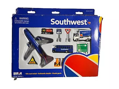 Southwest Airlines Playset With Diecast Toy Airplane And Airport Accessories • $19.99