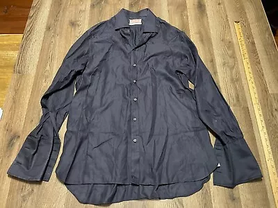 PINK Thomas Shirt Men's Size 17 35 Gray Button Up Long Sleeve • $24.99