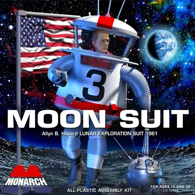 Monarch :8 SCALE Moon Suit Lunar Exploration Plastic Model Kit #801~NEW In BOX • $74.99