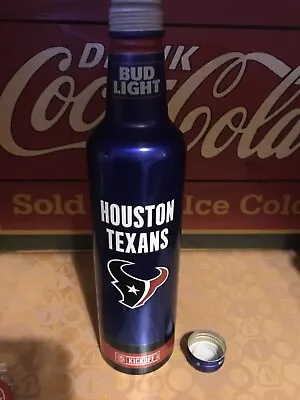 $4 • Buy 2020 Bud Light Houston TEXANS NFL KickOff 16oz Aluminum Bottle - EMPTY