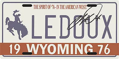 $14.95 • Buy Chris Ledoux Wyoming Cowboy 1976 License Plate With Signature