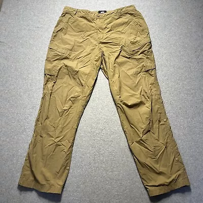 REI Co-Op Pants Mens 34x30 Beige Cargo Nylon Relaxed Outdoor Hiking (Tag 36x30) • $13.88