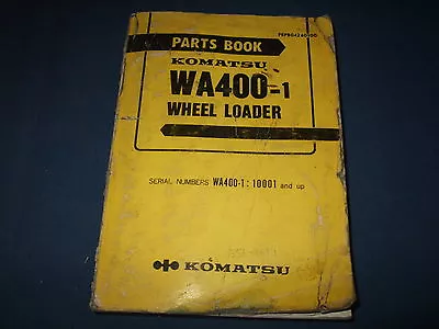 Komatsu Wa400-1 Wheel Loader Parts Book Manual Catalog • $59.99