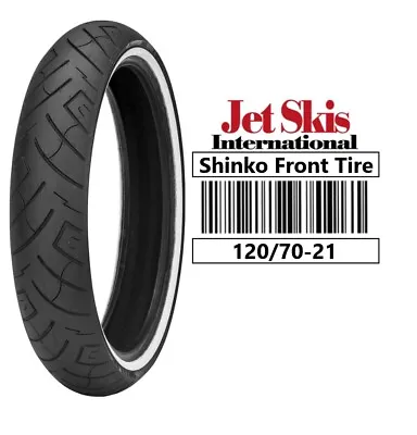 Shinko 777 HD 120/70-21 68V White Wall Front Tire Harley Touring Bagger FLHT • $144.89